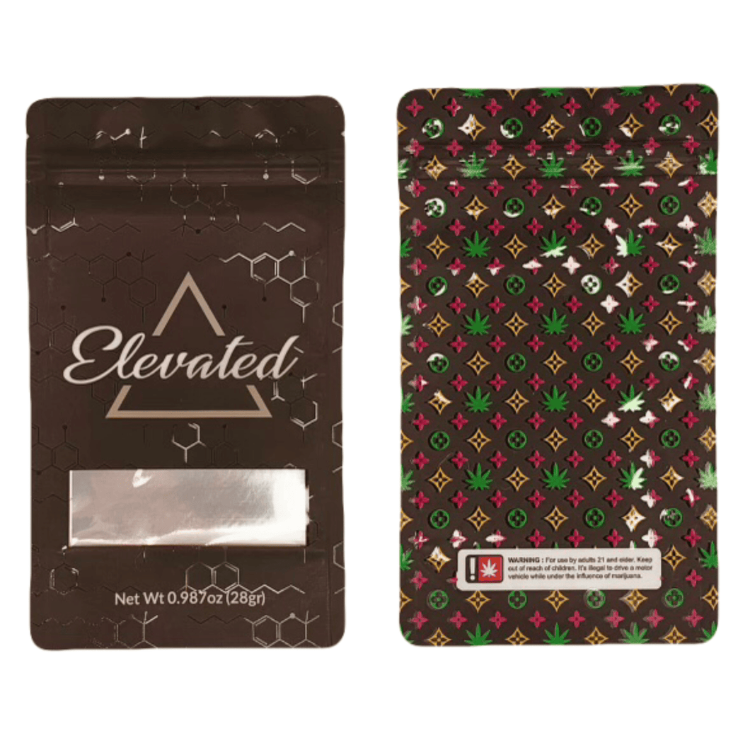 ELEVATED | 28g Mylar Bags | Resealable oz. Barrier Bag Packaging 28 Gram