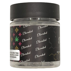 ELEVATED | 3.5g Clear Plastic Jars | Child Resistant 8th Packaging