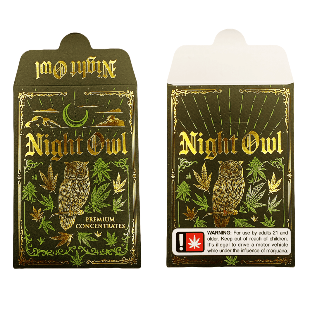 NIGHT OWL | Concentrate Packaging | Extract Shatter Envelope | 2.25”x3.25”