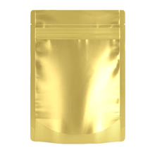Load image into Gallery viewer, GOLD/CLEAR | 3.5g Mylar Bags | Resealable 8th Barrier Bag Packaging 3.5 Gram