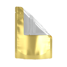 Load image into Gallery viewer, GOLD/CLEAR | 3.5g Mylar Bags | Resealable 8th Barrier Bag Packaging 3.5 Gram