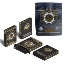 Load image into Gallery viewer, GOLDEN GATE BUDZ | 3.5g Mylar Bag Box Combo | 8th Barrier Bag Packaging