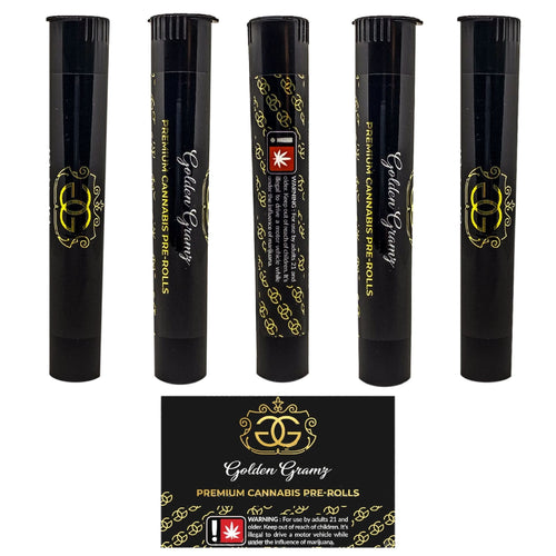 GOLDEN GRAMZ | Pre-Roll Packaging | Doob Tube 116 mm With Label