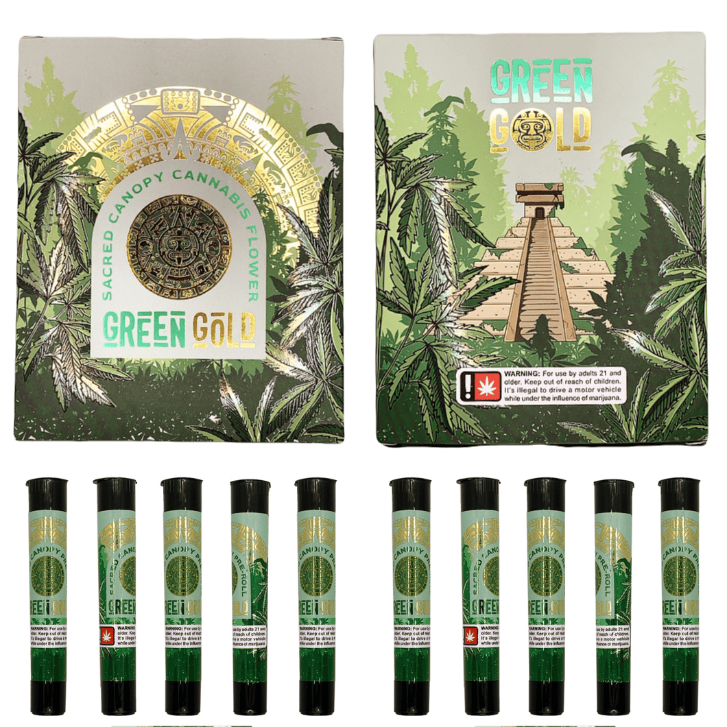 GREEN GOLD | 10x Pre-Roll Box Set – Includes Matching Doob Tubes