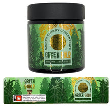 Load image into Gallery viewer, GREEN GOLD | 28g Concentrate Container | Black | Child Resistant Glass Jar | 3oz