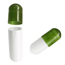 Load image into Gallery viewer, GREEN/WHITE 00 Gel Capsules | Microdose | Magic Mushrooms Shrooms