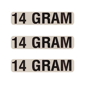 14 GRAM Weight Labeling Sticker | .5 x 2”