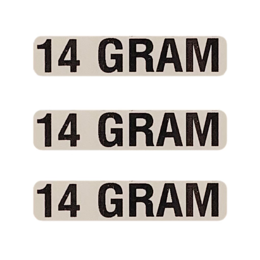14 GRAM Weight Labeling Sticker | .5 x 2”