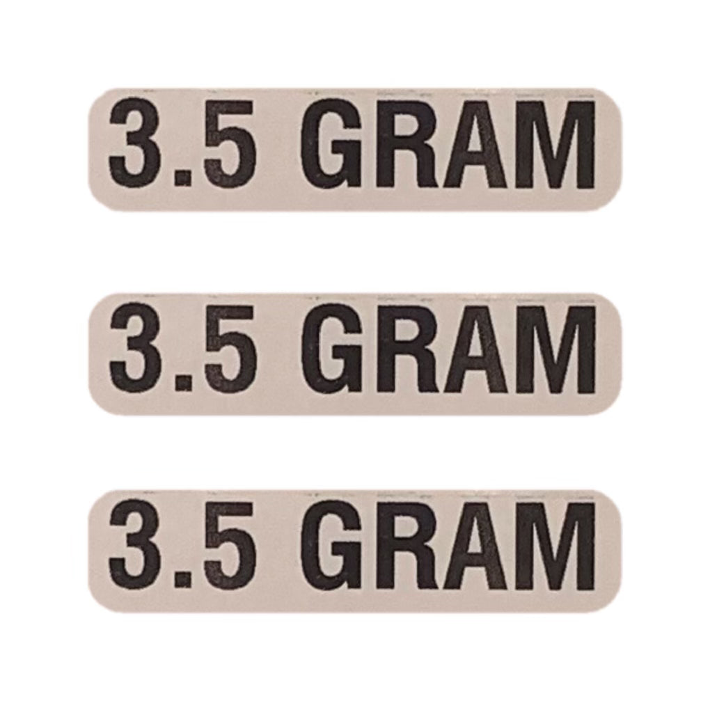 3.5 GRAM Weight Labeling Sticker | .5 x 2”