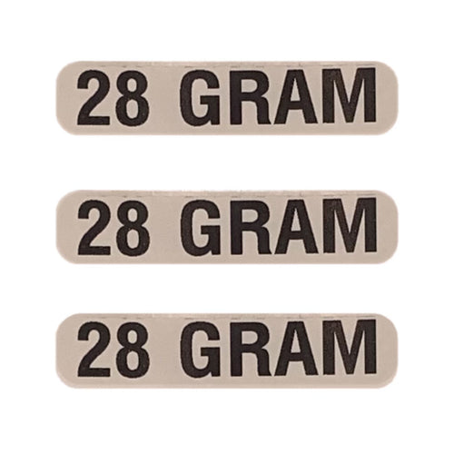 28 GRAM Weight Labeling Sticker | .5 x 2”