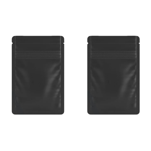 MATTE BLACK | 1g Mylar Bags | Resealable Barrier Bag Packaging 1 Gram
