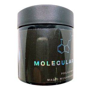 MOLECULAR | 3.5g Black Glass Jars | Child Resistant | Magic Mushroom 8th Packaging