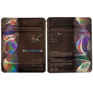 MOLECULAR | 3.5g Mylar Bags | Child Resistant | Magic Mushroom 8th Packaging