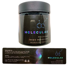 Load image into Gallery viewer, MOLECULAR | Microdose | 3oz Black Glass Jars | Child Resistant | Magic Mushroom Packaging