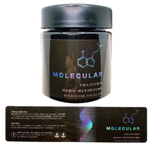 Load image into Gallery viewer, MOLECULAR | Microdose | 4oz Black Plastic Jars | Child Resistant | Magic Mushroom Packaging