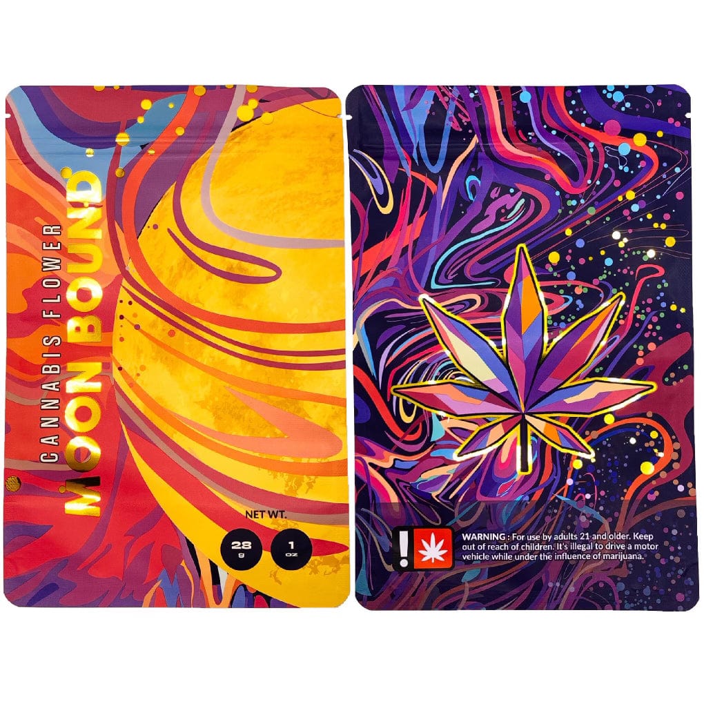 28g Mylar Bags | Resealable oz. Bag Packaging | MOON BOUND – Creative ...