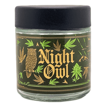 Load image into Gallery viewer, NIGHT OWL | 3.5g Clear Glass Jars | Child Resistant 8th Packaging