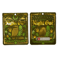 Load image into Gallery viewer, NIGHT OWL | 3.5g Mylar Bags | 8th Barrier Bag Packaging 3.5 Gram