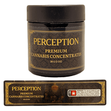Load image into Gallery viewer, PERCEPTION | 28g Concentrate Container | Black | Child Resistant Glass Jar | 3oz