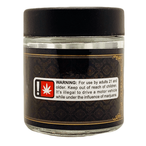 PERCEPTION | 28g Concentrate Container | Clear | Child Resistant Glass Jar | 3oz