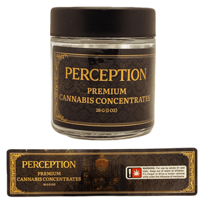 PERCEPTION | 28g Concentrate Container | Clear | Child Resistant Glass Jar | 3oz