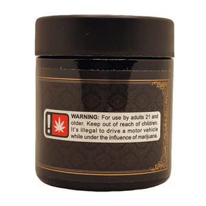 PERCEPTION | 3.5g Black Glass Jars | Child Resistant 8th Packaging