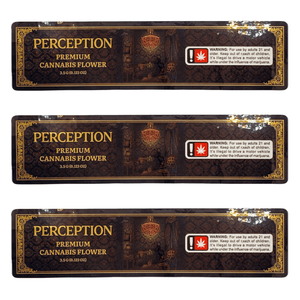 PERCEPTION | 3.5g Cannabis Jar Labeling | 1.5" x 6.5”
