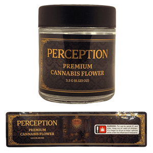 PERCEPTION | 3.5g Clear Glass Jars | Child Resistant 8th Packaging