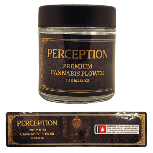 PERCEPTION | 3.5g Clear Plastic Jars | Child Resistant 8th Packaging