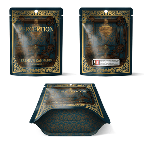 PERCEPTION | 3.5g Mylar Bags | 8th Barrier Bag Packaging 3.5 Gram