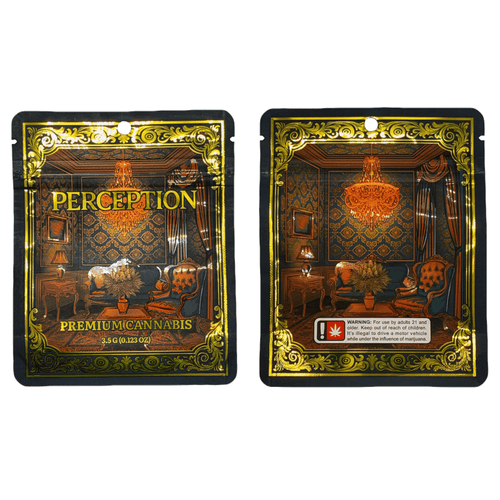 PERCEPTION | 3.5g Mylar Bags | 8th Barrier Bag Packaging 3.5 Gram