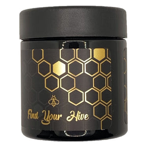 PURE NECTAR | 3.5g Black Glass Jars | Child Resistant 8th Packaging