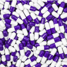 Load image into Gallery viewer, PURPLE/WHITE 00 Gel Capsules | Microdose | Magic Mushrooms Shrooms