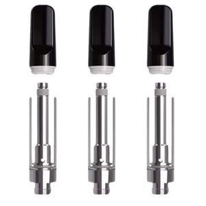 STAINLESS STEEL | Screw On Tip | Ceramic Coil Glass Cartridge | 1mL 510 Thread