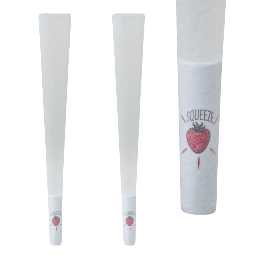 STRAWBERRY Pearl Tip | Refined White | 109mm Pre-Roll Cones | 1 Gram Kingsize