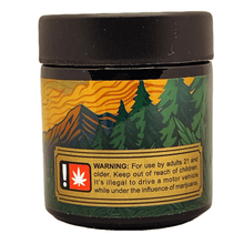 Load image into Gallery viewer, TREE | 28g Concentrate Container | Black | Child Resistant Glass Jar | 3oz