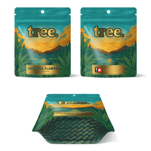 TREE | 3.5g Mylar Bags | 8th Barrier Bag Packaging 3.5 Gram