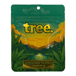 TREE | 3.5g Mylar Bags | 8th Barrier Bag Packaging 3.5 Gram