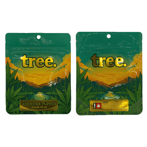 TREE | 3.5g Mylar Bags | 8th Barrier Bag Packaging 3.5 Gram