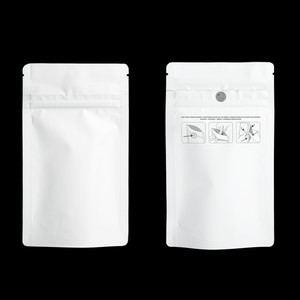 WHITE | 7g Mylar Bags | Resealable Child Resistant Quarter Barrier Bag Packaging 7 Gram