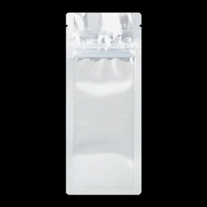 WHITE/CLEAR | Disposable Packaging Bags | Child Resistant | Resealable Mylar Bag  | 3"x7.20"