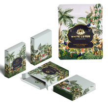 Load image into Gallery viewer, WHITE LOTUS | 3.5g Mylar Bag Box Combo | 8th Barrier Bag Packaging