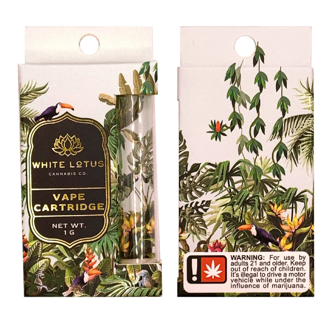 WHITE LOTUS | 510 Cartridge Box Packaging | 1mL