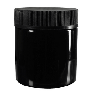 28g Concentrate Container | Black | Child Resistant Glass Jar | 3oz