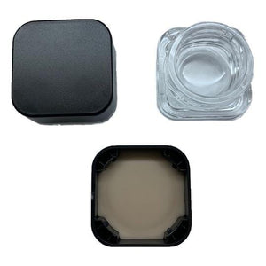 Clear 5mL Glass Cube Jar Childproof Lid