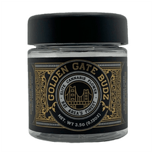 Load image into Gallery viewer, GOLDEN GATE BUDZ 3.5g Clear Plastic Childproof 4oz 8th Jars