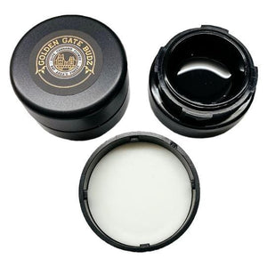 GOLDEN GATE BUDZ 7 mL Circular Black Childproof Glass Jar