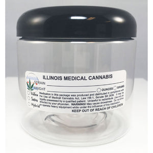 ILLINOIS Cannabis State Warning Label | Strain Label | 3“ x 1“ Sticker