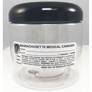 MASSACHUSETTS Cannabis State Warning Label | Strain Label | 3“ x 1“ | 500 Stickers