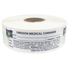 Load image into Gallery viewer, OREGON Cannabis State Warning Label | Strain Label | 3“ x 1“ | 500 Stickers
